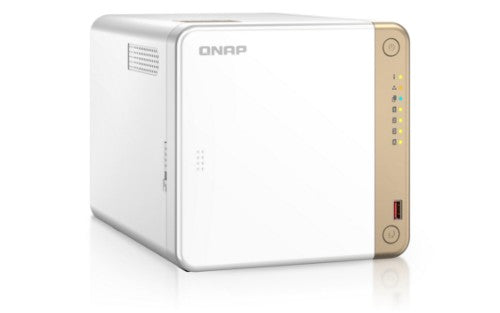 QNAP TS-462-4G NAS/storage server Tower Intel® Celeron® N4505 4 GB DDR4 0 TB QNAP QTS White