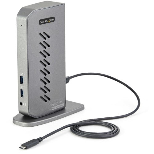 StarTech.com USB-C USB-A Dock - Hybrid Universal USB 3.0 Docking Station for USB-C or USB-A Laptop - Dual Monitor 4K 60Hz HDMI/DisplayPort - 6x USB-A, GbE - USB 5Gbps - Windows/Mac
