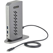 StarTech.com USB-C USB-A Dock - Hybrid Universal USB 3.0 Docking Station for USB-C or USB-A Laptop - Dual Monitor 4K 60Hz HDMI/DisplayPort - 6x USB-A, GbE - USB 5Gbps - Windows/Mac