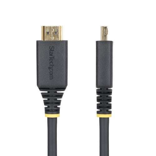 StarTech.com 30cm (1ft) High Speed HDMI Cable with Gripping Connectors, 4K 60Hz/1440p 144Hz, HDR10/HDCP 2.2/ARC, 18Gbps, UHD HDMI Cord for TV/Monitor/Display, TPE Jacket