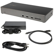StarTech.com USB C Dock - Triple 4K Monitor USB Type-C Docking Station - 100W Power Delivery - DP 1.4 Alt Mode & DSC, 2x DisplayPort 1.4/HDMI 2.0 - 6xUSB (2x 10Gbps), SD - Windows/Chrome