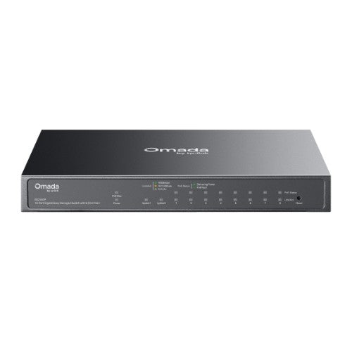TP-Link Omada ES210GP network switch Managed L2 Gigabit Ethernet (10/100/1000) Power over Ethernet (PoE) DIN rail Black