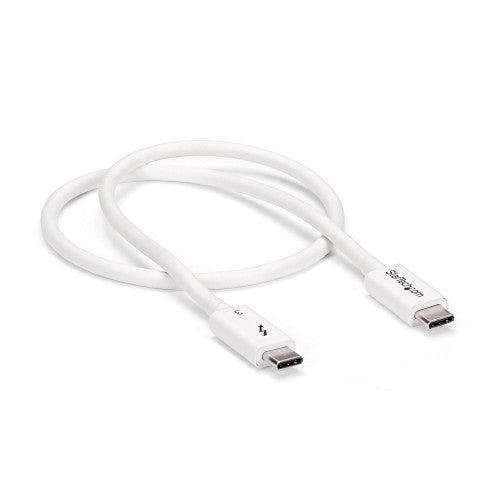 StarTech.com 1.6ft (50cm) Thunderbolt 3 Cable, 40Gbps, 100W PD, 4K/5K, Thunderbolt Certified, Compatible with Thunderbolt 4/USB 3.2/DisplayPort