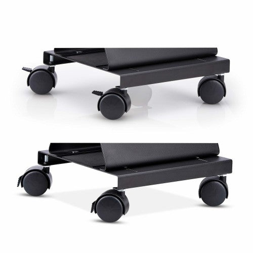StarTech.com Computer Tower Cart, Rolling Mobile CPU Caddy on Wheels/Casters, Max Load 46.3lb/21kg, Adjustable PC Case Mount, Desktop Floor Stand, Steel Dolly, TAA