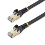 StarTech.com 1m CAT6a Ethernet Cable - 10 Gigabit Shielded Snagless RJ45 100W PoE Patch Cord - 10GbE STP Network Cable w/Strain Relief - Black Individually Tested/Wiring is UL Certified/TIA