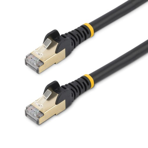 StarTech.com 1,5m CAT6a Ethernet Cable - 10 Gigabit Shielded Snagless RJ45 100W PoE Patch Cord - 10GbE STP Network Cable w/Strain Relief - Black Individually Tested/Wiring is UL Certified/TIA