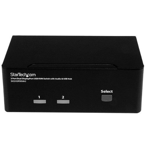 StarTech.com 2-Port DisplayPort Dual-Monitor KVM Switch - 4K 60Hz - TAA