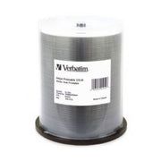 Verbatim CD-R 80MIN 700MB 52X White Inkjet Printable, Hub Printable 100pk Spindle 100 pc(s)