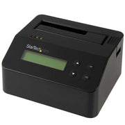 StarTech.com Single Bay Hard Drive Eraser, Standalone HDD/SSD Sanitizer, USB 3.0 to SATA II (3 Gbps), 9 Erase Modes, LCD Display, Secure Erase Hard Disk Sanitizer Dock, DB-9 Printer Port, TAA Compliant