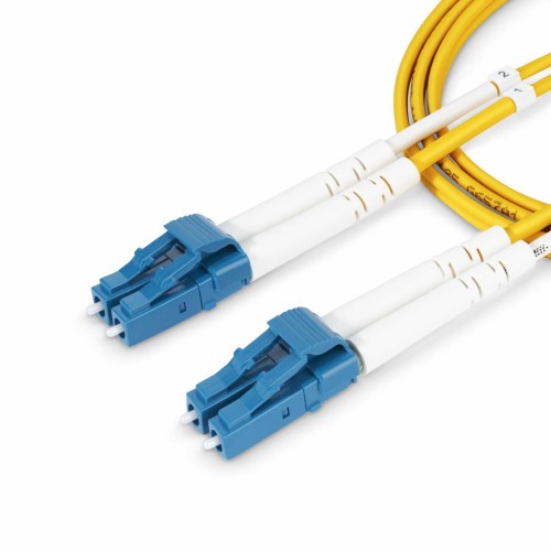 StarTech.com 2m (6.6ft) LC to LC (UPC) OS2 Single Mode Duplex Fiber Optic Cable, 9/125µm, 100G, Bend Insensitive, Low Insertion Loss - LSZH Fiber Jumper Cord