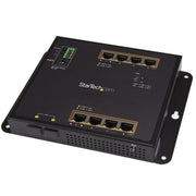 StarTech.com Industrial 8 Port Gigabit PoE+ Switch w/2 SFP MSA Slots - 30W - Layer/L2 Switch Hardened GbE Managed - Rugged High Power Gigabit Ethernet Network Switch IP-30/-40 C to 75 C - TAA