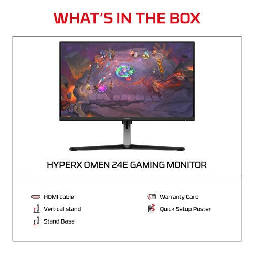 HP HyperX OMEN 23.8 inch FHD 144Hz Gaming Monitor - OMEN 24e