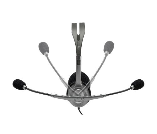 Logitech 981-000459 headphones/headset Wired Head-band Office/Call center Grey, Dark Grey