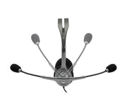 Logitech 981-000459 headphones/headset Wired Head-band Office/Call center Grey, Dark Grey