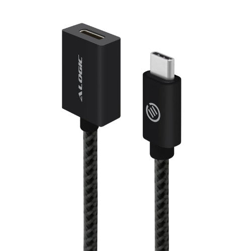 ALOGIC 1m USB 3.1 (Gen 2) USB-C to USB-C Extension Cable - Male to Female - Black - Prime Series
