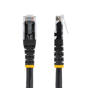 StarTech.com 15ft CAT6 Ethernet Cable - Black CAT 6 Gigabit Ethernet Wire -250MHz 100W PoE RJ45 UTP Molded Network/Patch Cord w/Strain Relief/ Individually Tested