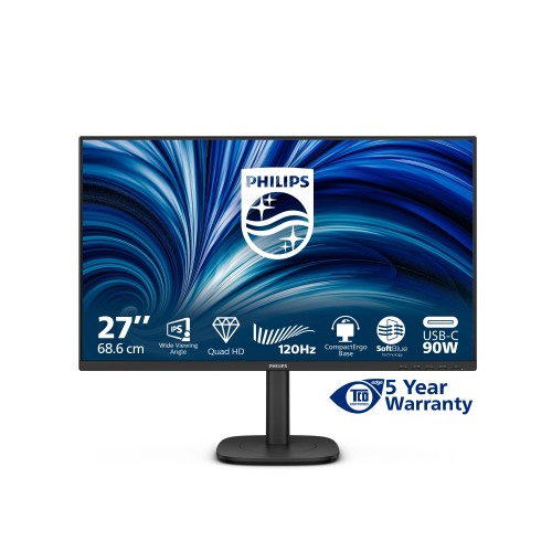 Philips 3000 series 27B2U3601/75 computer monitor 68.6 cm (27") 2560 x 1440 pixels Quad HD LCD Black