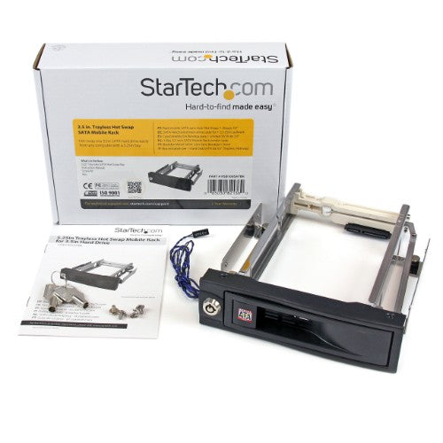StarTech.com 5.25in Trayless Hot Swap Mobile Rack for 3.5in Hard Drive, TAA-Compliant