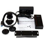 StarTech.com 7-Port USB 3.0 Hub (5Gbps) - Desktop or Wall-Mountable Metal Enclosure