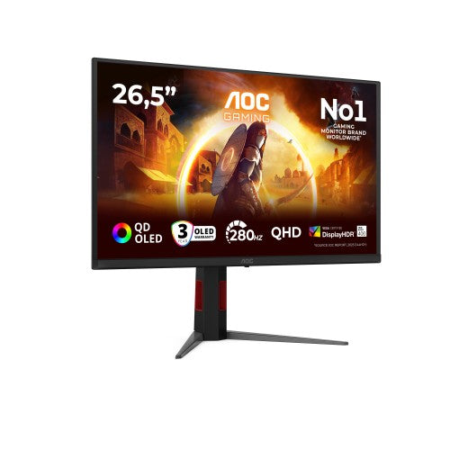 AOC G4 Q27G4ZD computer monitor 67.3 cm (26.5") 2560 x 1440 pixels Quad HD QD-OLED Black, Red