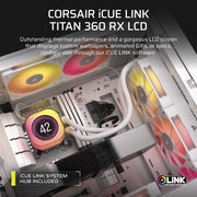Corsair iCUE LINK TITAN 360 RX LCD Processor All-in-one liquid cooler 12 cm Black 1 pc(s)