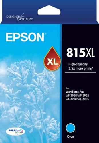 EPSON 815XL CYAN INK FOR WORKFORCE PRO WF-3920 WF-3925 WF-4930 WF-4935