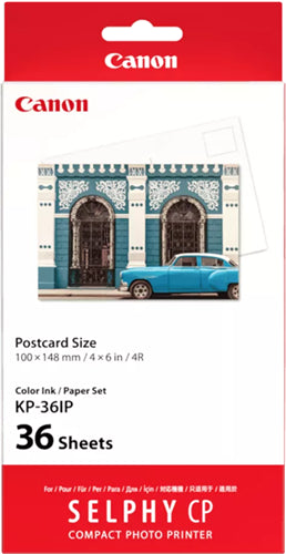 Canon KP-36IP Colour Ink + 100 x 148 mm Paper Set, 36 Sheets