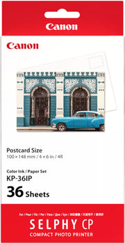 Canon KP-36IP Colour Ink + 100 x 148 mm Paper Set, 36 Sheets