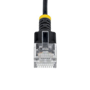 StarTech.com 1.5m Black Ultra Slim Cat6A Ethernet Cable, UTP, Pure Bare Copper Wire, 34AWG Slim RJ45 Network Patch Cord, Individually Tested