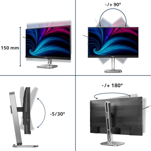 Philips 4000 series 27B2N4500/75 computer monitor 68.6 cm (27") 2560 x 1440 pixels Quad HD LCD Grey