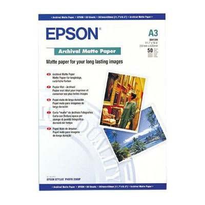 Epson Archival Matte Paper, DIN A3, 189g/m2, 50 Sheets