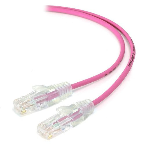 ALOGIC 1m Pink Series Alpha Ultra Slim Cat6 Network Cable, UTP, 28AWG