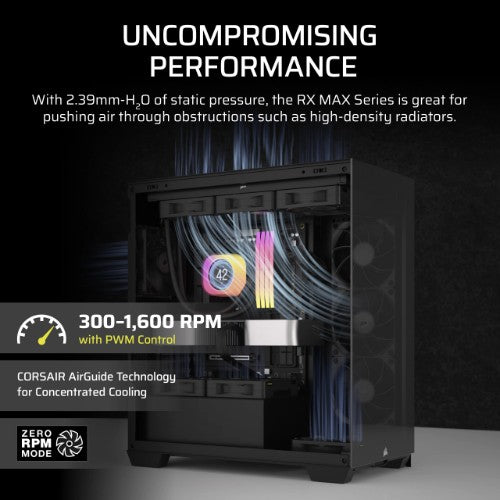 Corsair iCUE LINK RX140 MAX Computer case Fan 14 cm Black 2 pc(s)