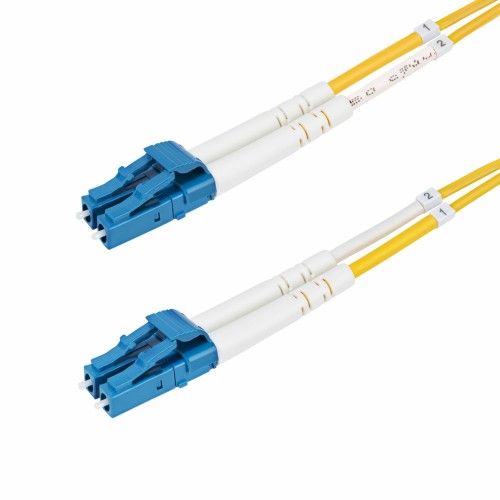 StarTech.com 2m (6.6ft) LC to LC (UPC) OS2 Single Mode Duplex Fiber Optic Cable, 9/125µm, 100G, Bend Insensitive, Low Insertion Loss - LSZH Fiber Jumper Cord