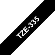 Brother TZE-335 label-making tape White on black TZ