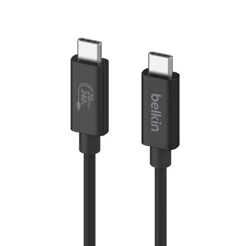 Belkin INZ004TT1.2MBK USB cable USB4 Gen 2x2 1.2 m USB C Black