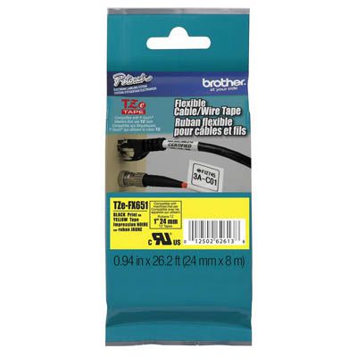 Brother TZE-FX651 label-making tape Black on yellow TZ