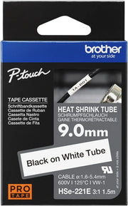 Brother HSE-221E label-making tape Black on white