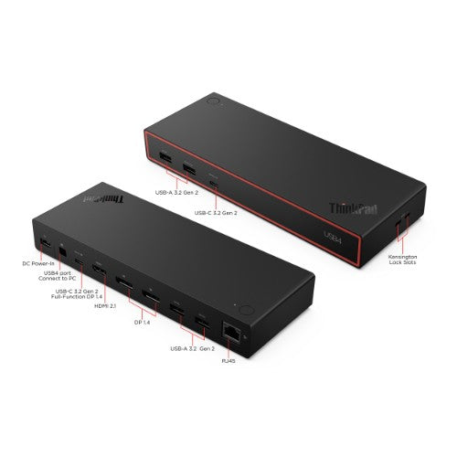 Lenovo ThinkPad USB4 Dock 5000 (with 135W Adapter) Wired Black