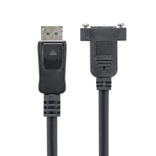 StarTech.com 3ft (91cm) Panel Mount DisplayPort Cable - 4K x 2K - DisplayPort 1.2 Extension Cable Male to Female - DP Video Extender Cord with Panel Mount DP Connector - DP Monitor Cable