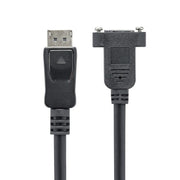 StarTech.com 3ft (91cm) Panel Mount DisplayPort Cable - 4K x 2K - DisplayPort 1.2 Extension Cable Male to Female - DP Video Extender Cord with Panel Mount DP Connector - DP Monitor Cable