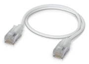 Ubiquiti UACC-Cable-Patch-EL-C6A-0.3M-W networking cable Translucent, White Cat6a