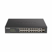 D-Link DGS-1100-18PV2 network switch Managed L2 Gigabit Ethernet (10/100/1000) Power over Ethernet (PoE) 1U Black