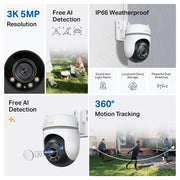 TP-Link Tapo TC43(EU) V2 Spherical IP security camera Indoor & outdoor 2880 x 1620 pixels Ceiling/Wall/Pole