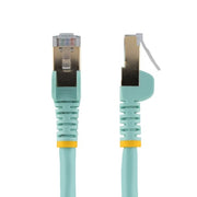 StarTech.com 7m CAT6a Ethernet Cable - 10 Gigabit Shielded Snagless RJ45 100W PoE Patch Cord - 10GbE STP Network Cable w/Strain Relief - Aqua Individually Tested/Wiring is UL Certified/TIA