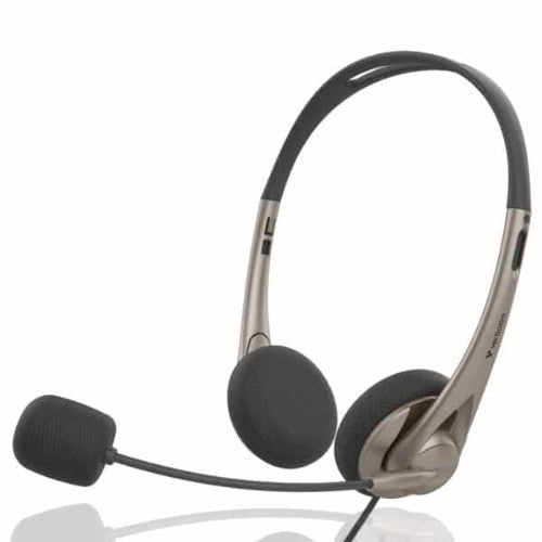 Verbatim 66556 headphones/headset Wired Head-band Calls/Music USB Type-A Black, Grey