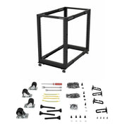 StarTech.com 18U 4-Post Server Rack, 19in Open Frame Rack with 40in (101cm) Mounting Depth and 1200lb (544kg) Weight Capacity, Mobile or Floor Mount IT Rack