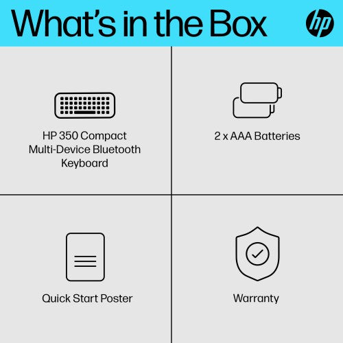 HP 350 Compact Multi-Device Bluetooth Keyboard