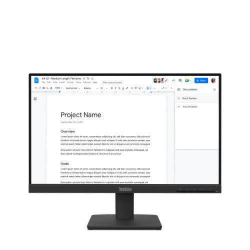 Lenovo ThinkVision S22-4e computer monitor 54.6 cm (21.5") 1920 x 1080 pixels Full HD LED Black