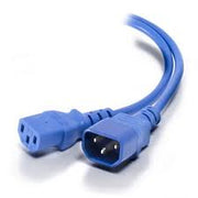ALOGIC IEC C13 to IEC C14 Computer Power Extension Cord - Male to Female - 1m - Blue